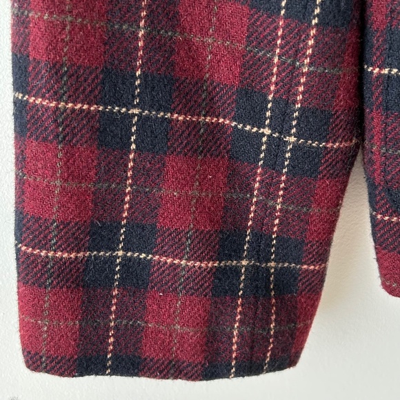 Vintage White Stag Plaid Wool Blazer - Picture 7 of 16